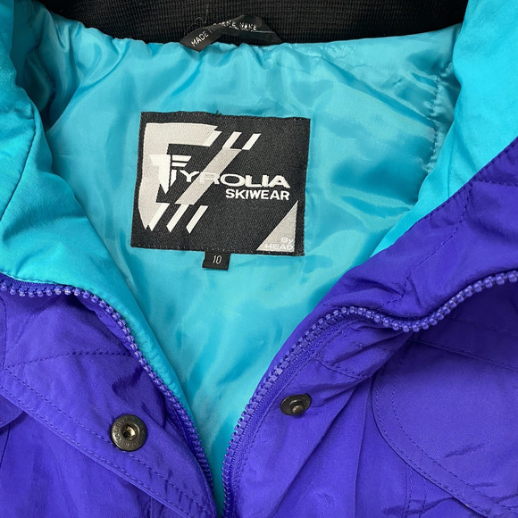 Tyrolia Ski Jacket Women 10 Snow Skiwear Purple with Back Design - Picture 6 of 13